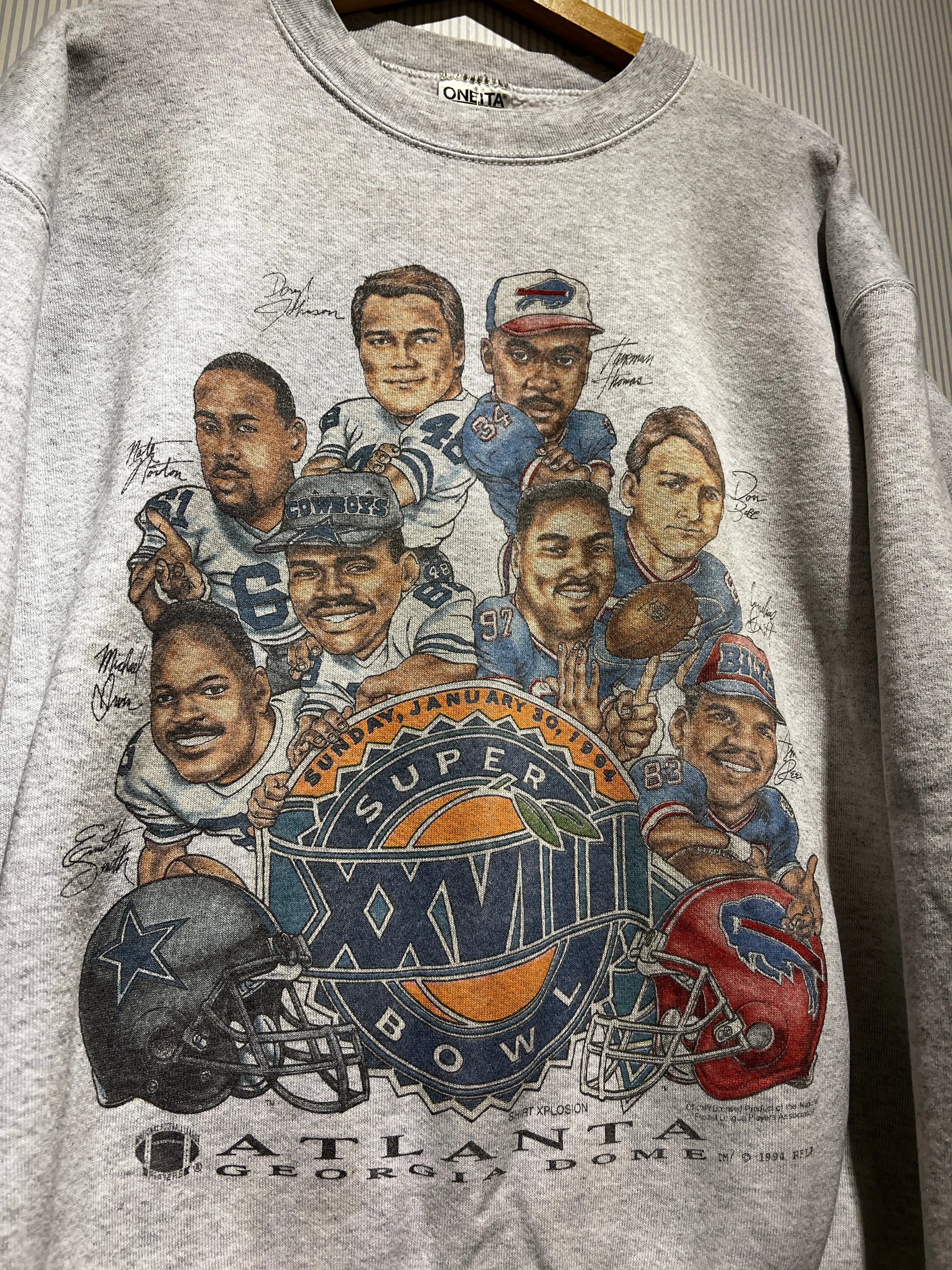 Vintage 1994 Dallas Cowboys vs Buffalo Bills Super Bowl Crewneck KIF Vintage