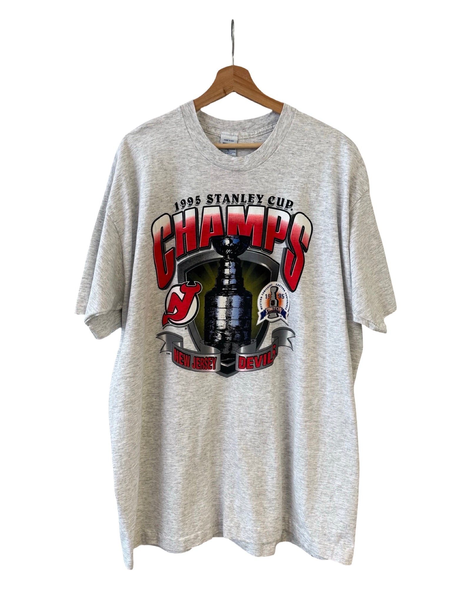 Vintage 1995 New Jersey Devils Stanley Cup Champions Salem Tee