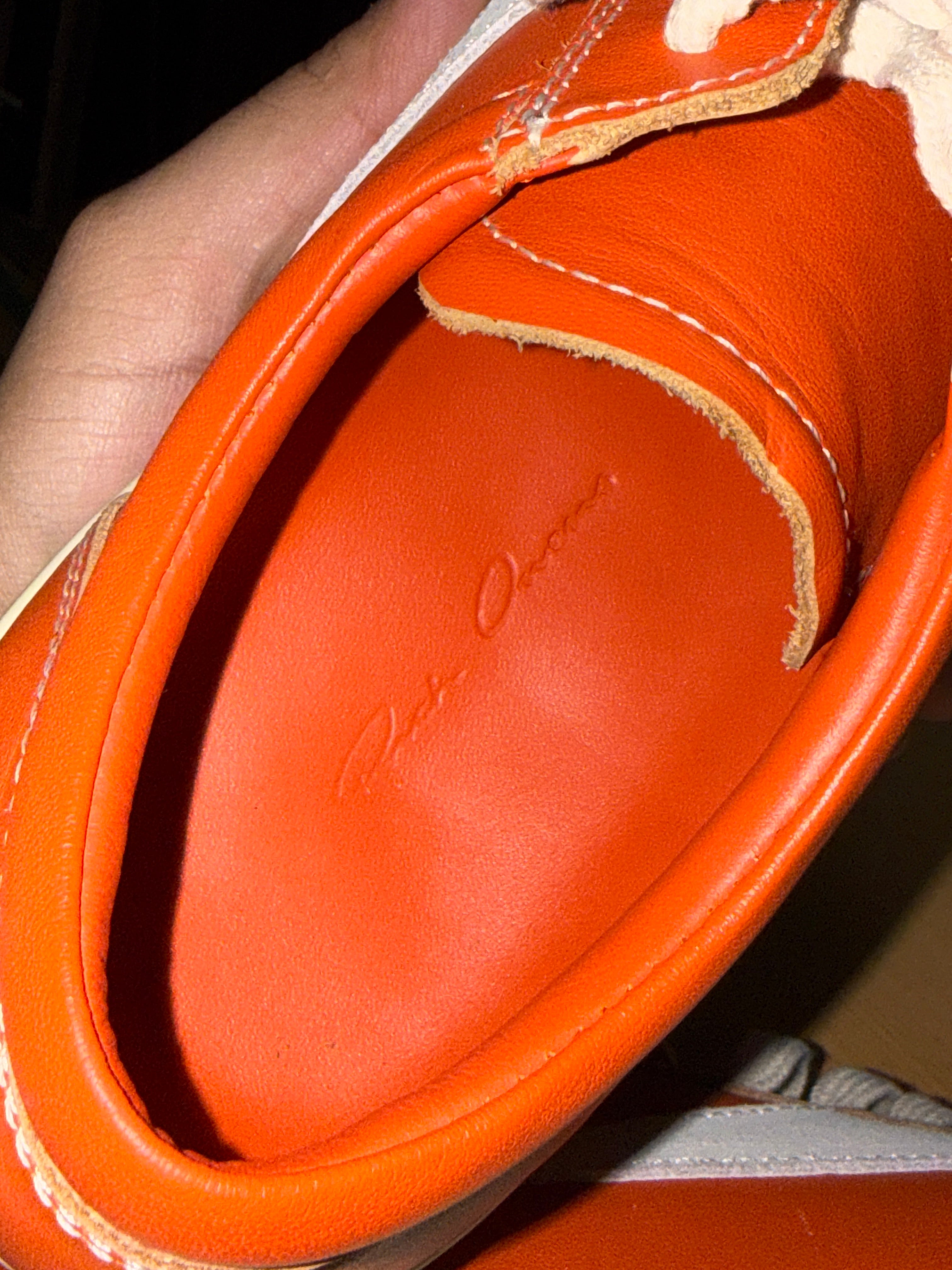 Size 7 / AW22 Rick Owens Suede Orange Strobe Vans KIF Vintage