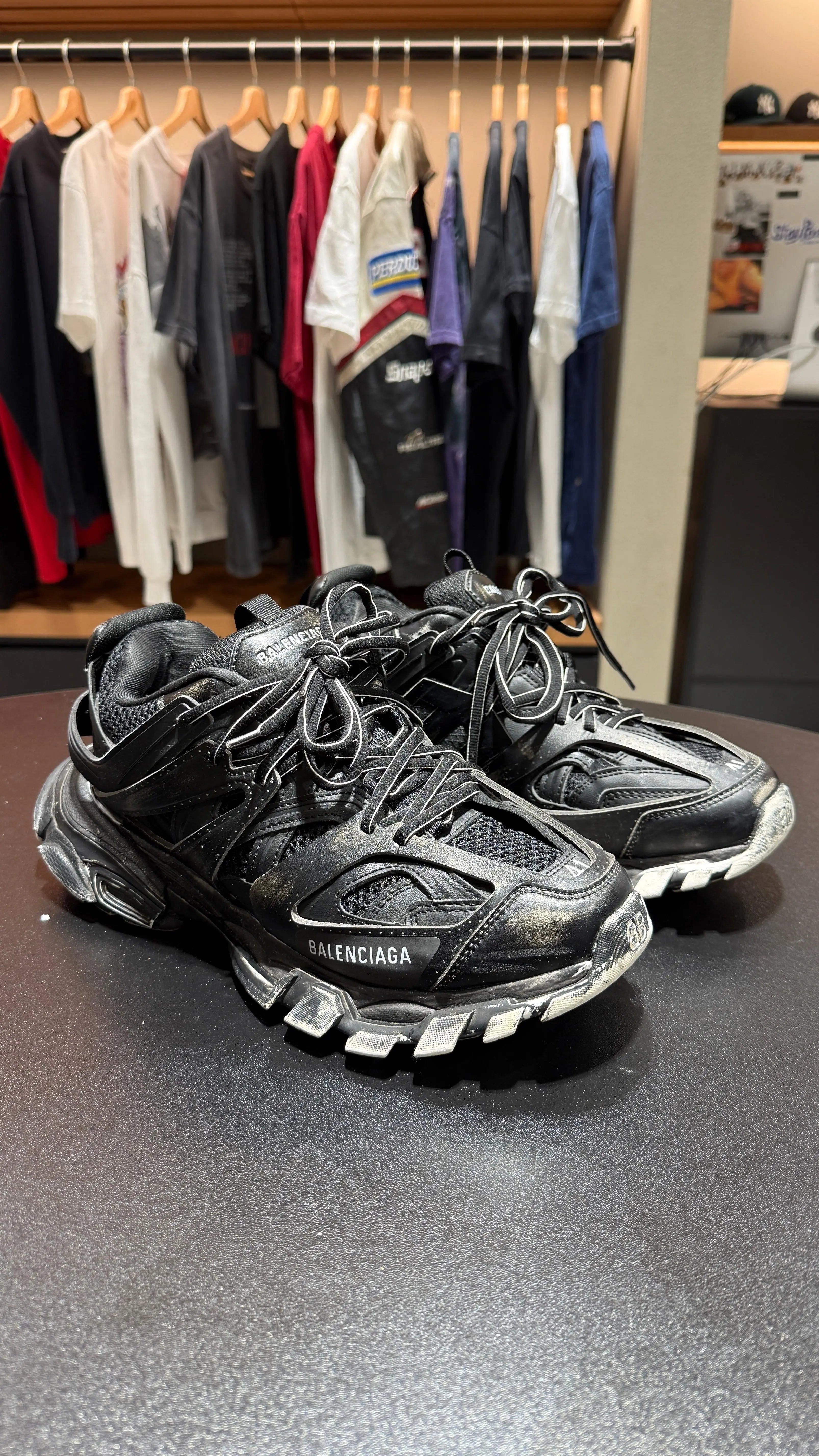 Balenciaga Faded Black Track Runner Size 8 KIF Vintage