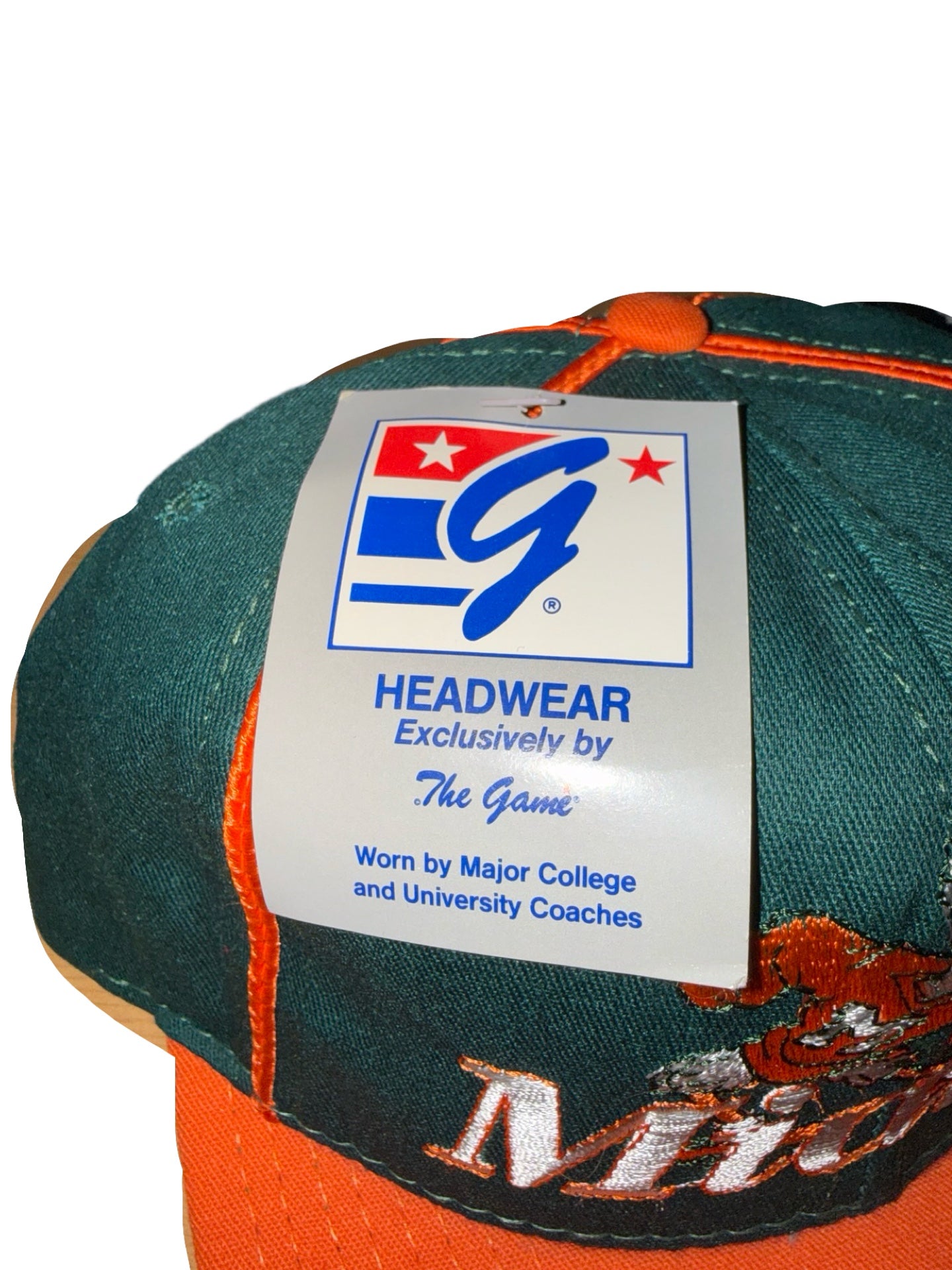 Vintage 90s Miami Hurricanes Crane The Game Snapback Hat KIF Vintage