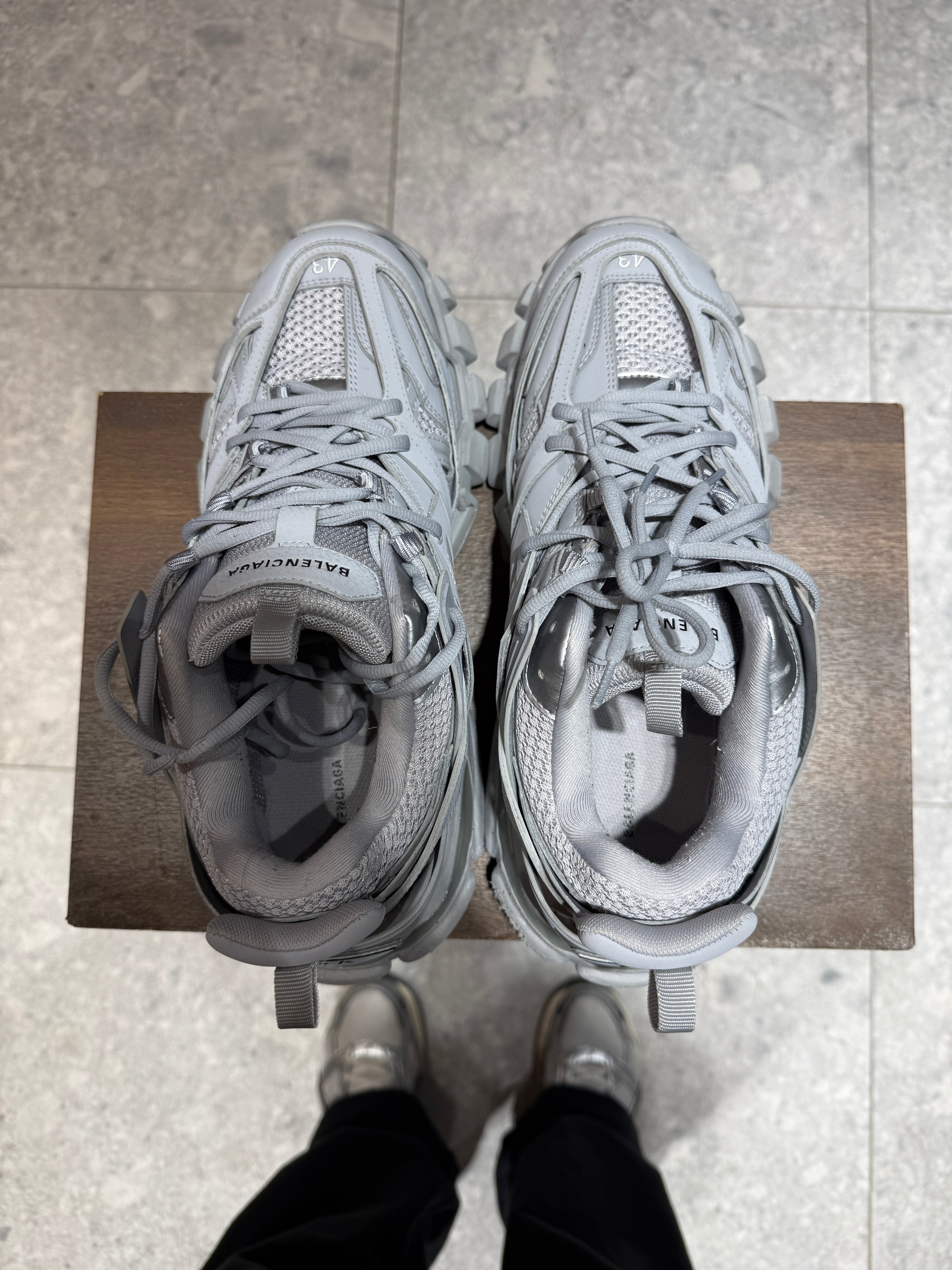 Balenciaga Medium Grey Track Runners Size 10 KIF Vintage
