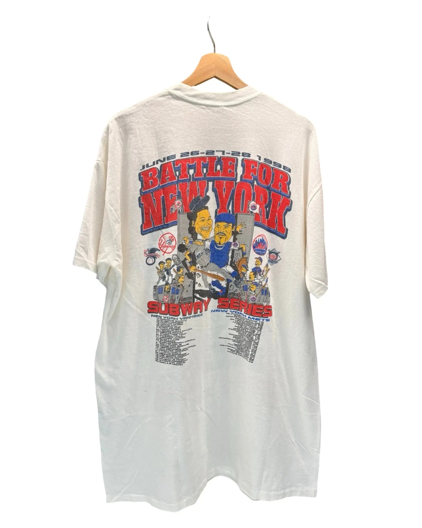 Vintage 1998 Rare Yankees vs Mets Battle for New York Tee KIF Vintage