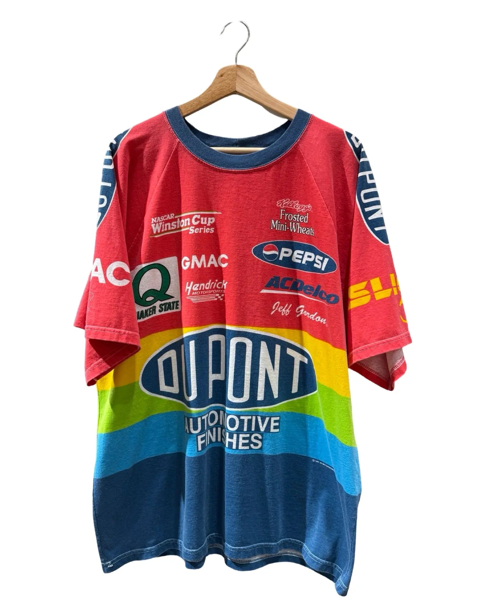 Vintage 1997 Nascar DuPont Racing Big Print Tee KIF Vintage