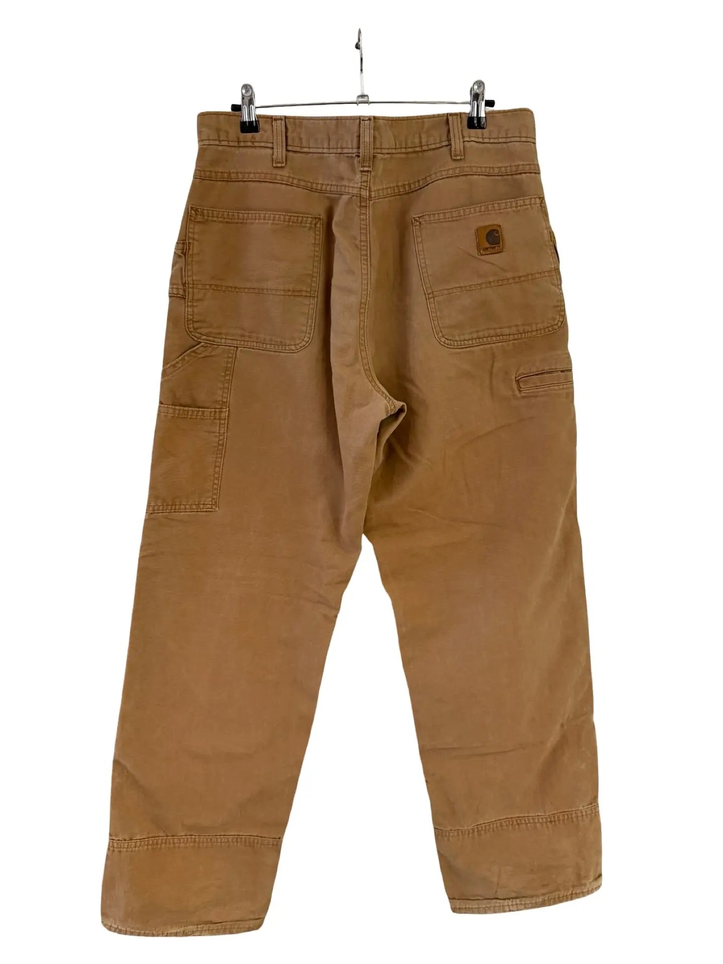 36 x 32 Vintage Carhartt Distressed Lightweight Tan Double Knee Pants KIF Vintage