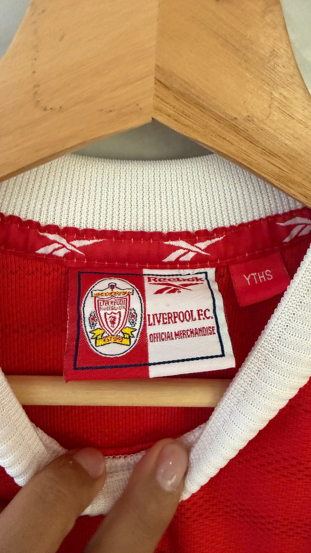Vintage 1998 Reebok Liverpool Football Club Carlsberg Soccer Jersey