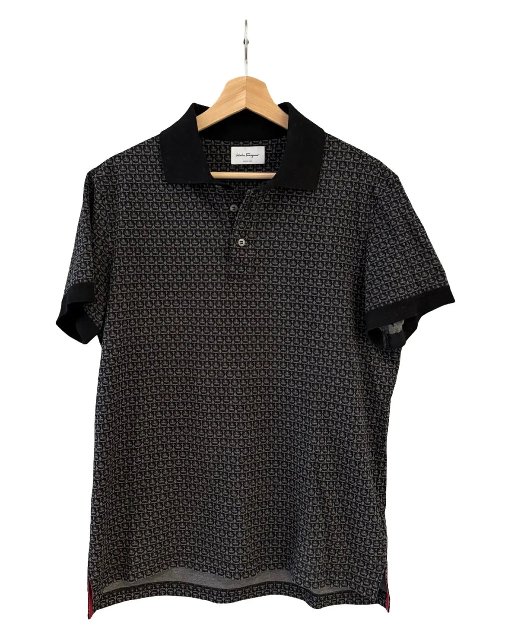 Salvatore Ferragamo Pattern Logo Polo Shirt KIF Vintage