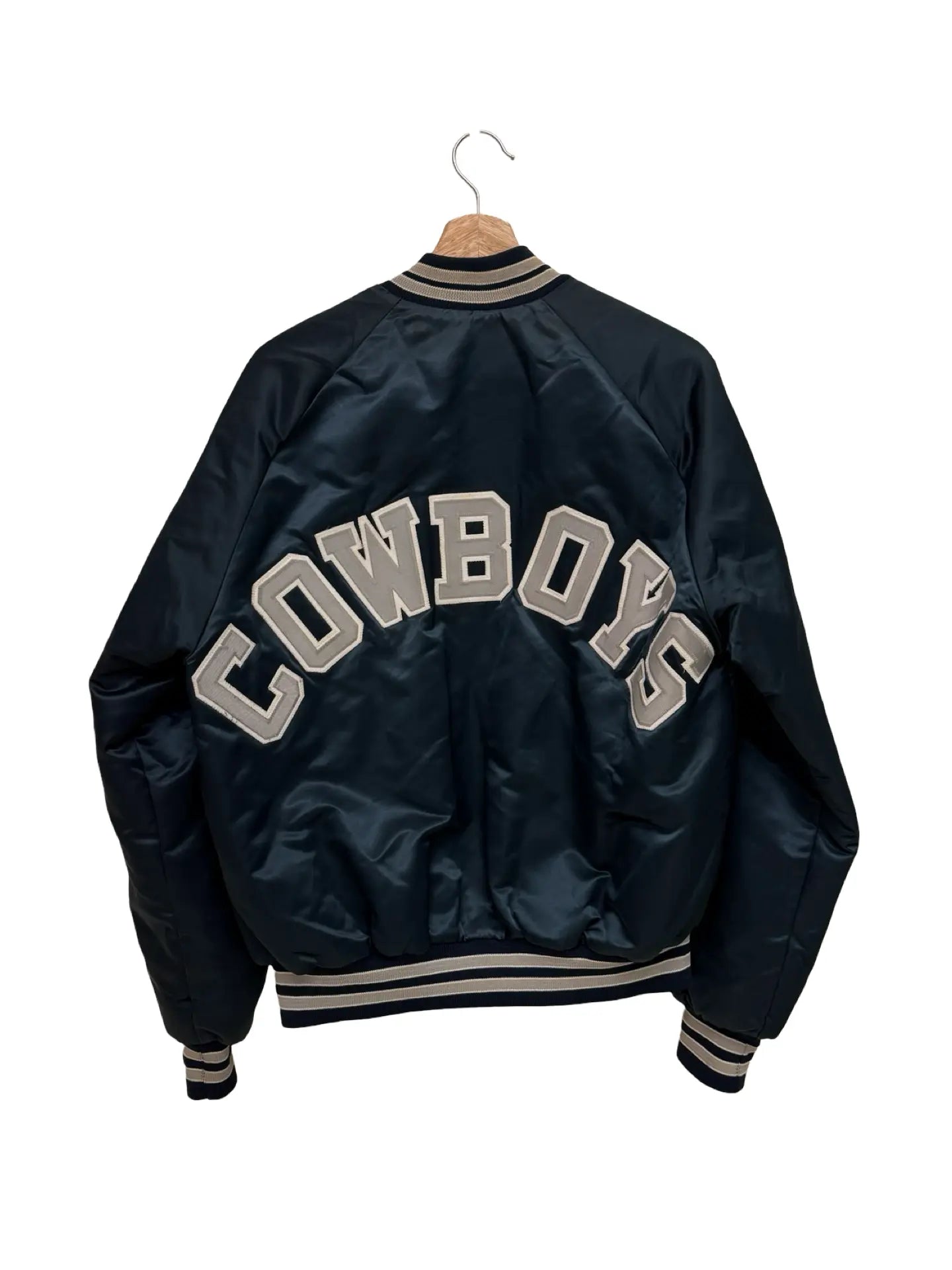 Vintage 90s Dallas Cowboys Satin Chalkline Team NFL Jacket KIF Vintage