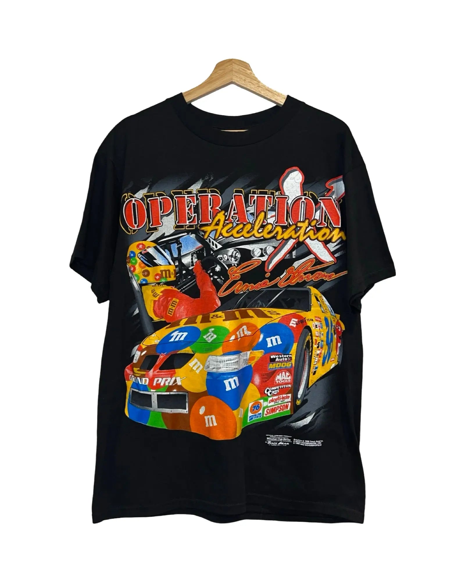 Vintage 1999 M&Ms Nascar Ernie Irvan Tee KIF Vintage