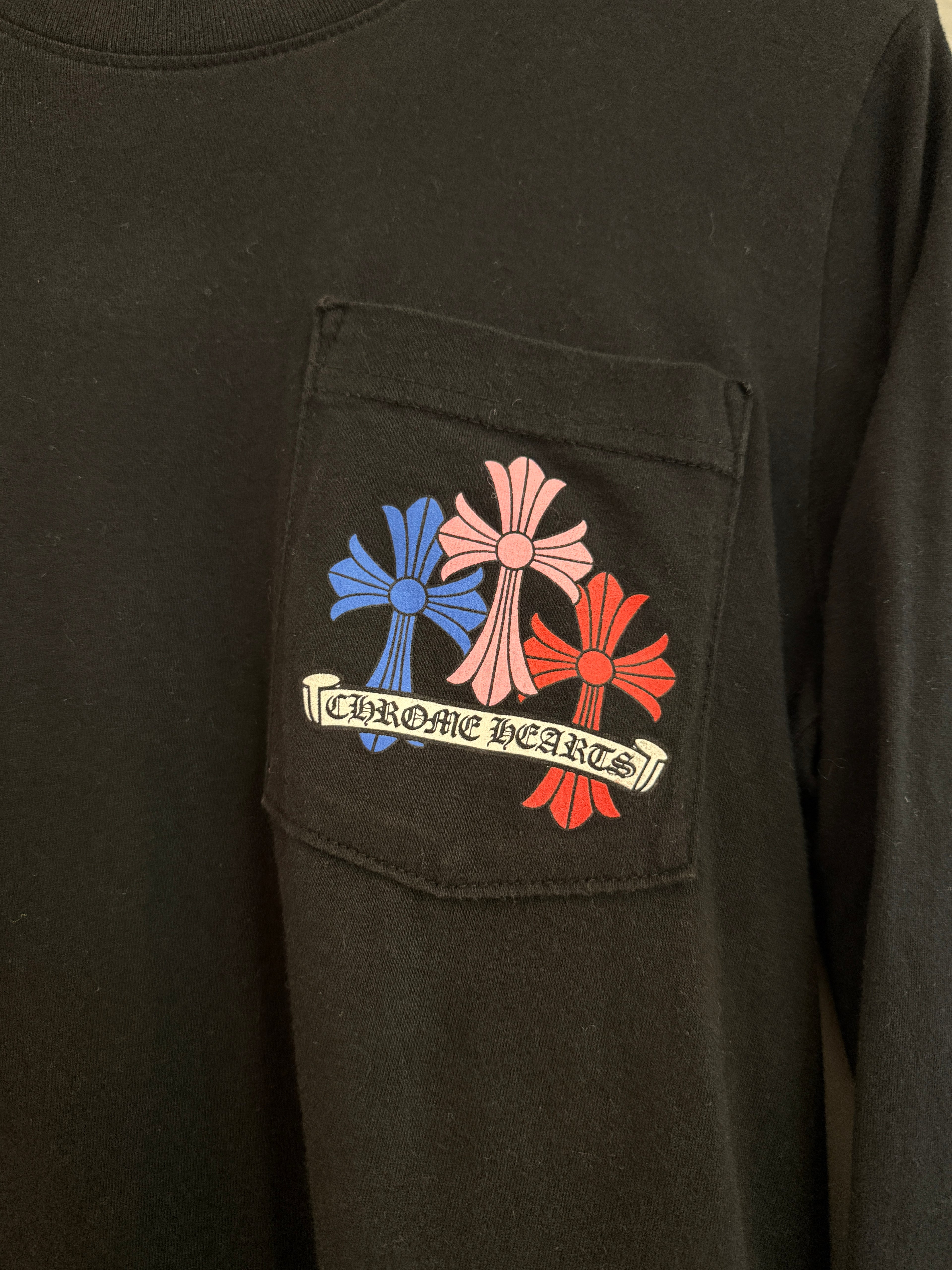 Chrome Hearts Multicolor Crosses Long Sleeve Pocket Tee KIF Vintage
