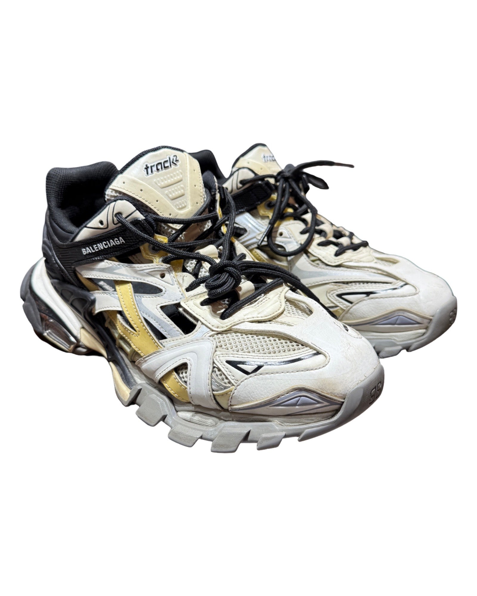 Balenciaga Track 2 Beige White Black Runners Sneakers KIF Vintage