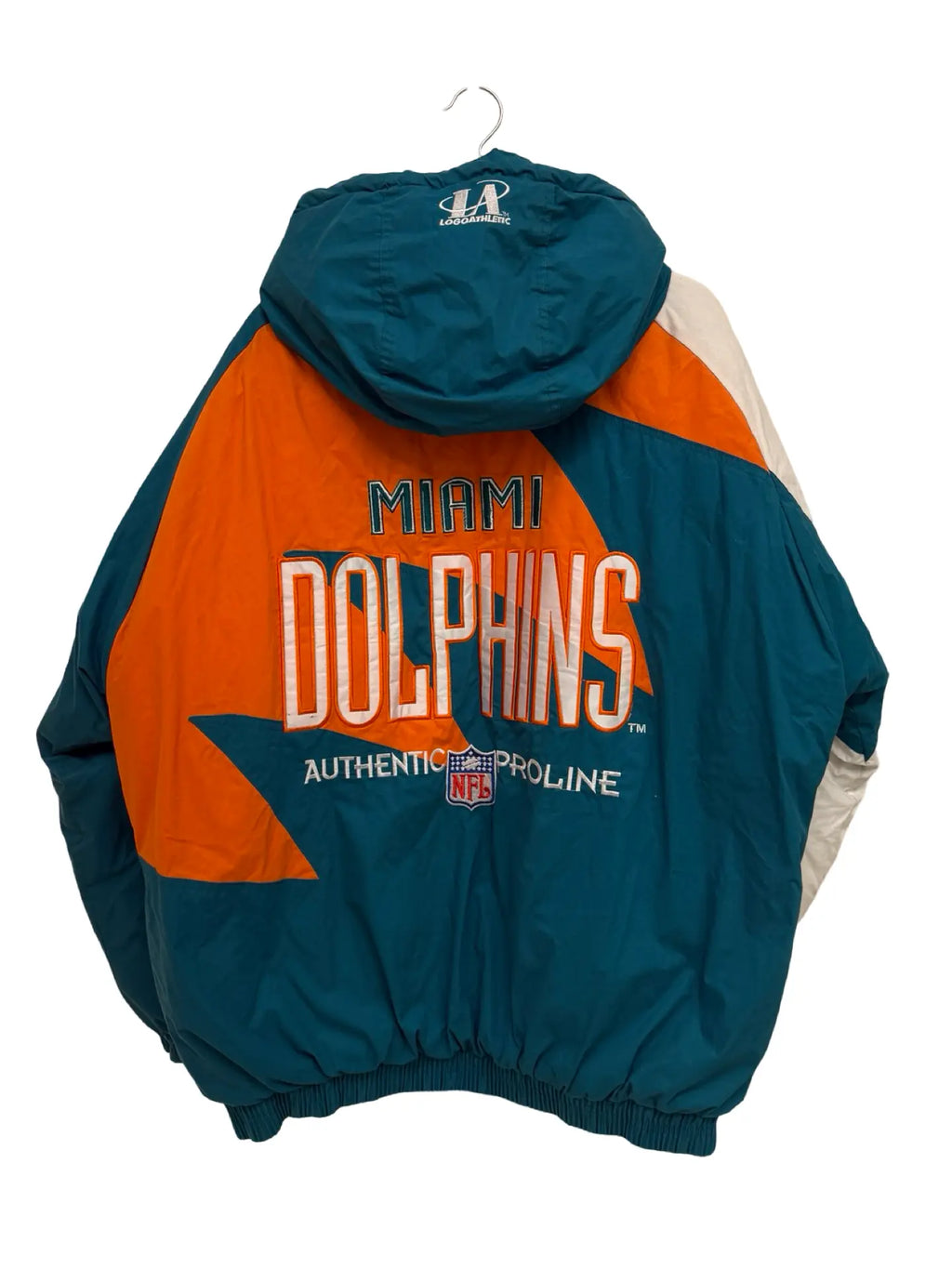 Vintage 90s Miami Dolphins Logo Athletics Sharktooth Jacket KIF Vintage