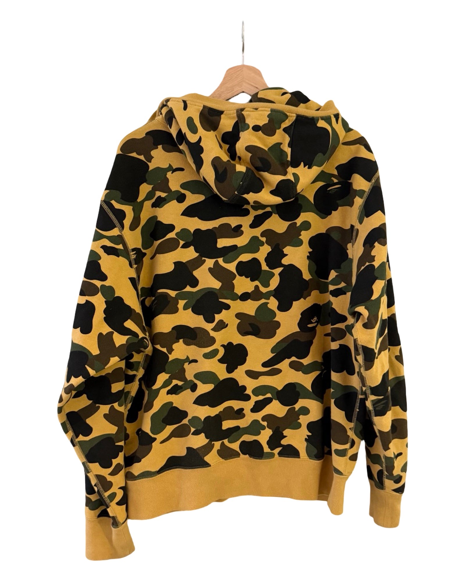 Sudadera con capucha vintage Bape a bathing ape camuflaje verde con cremallera completa Y2K