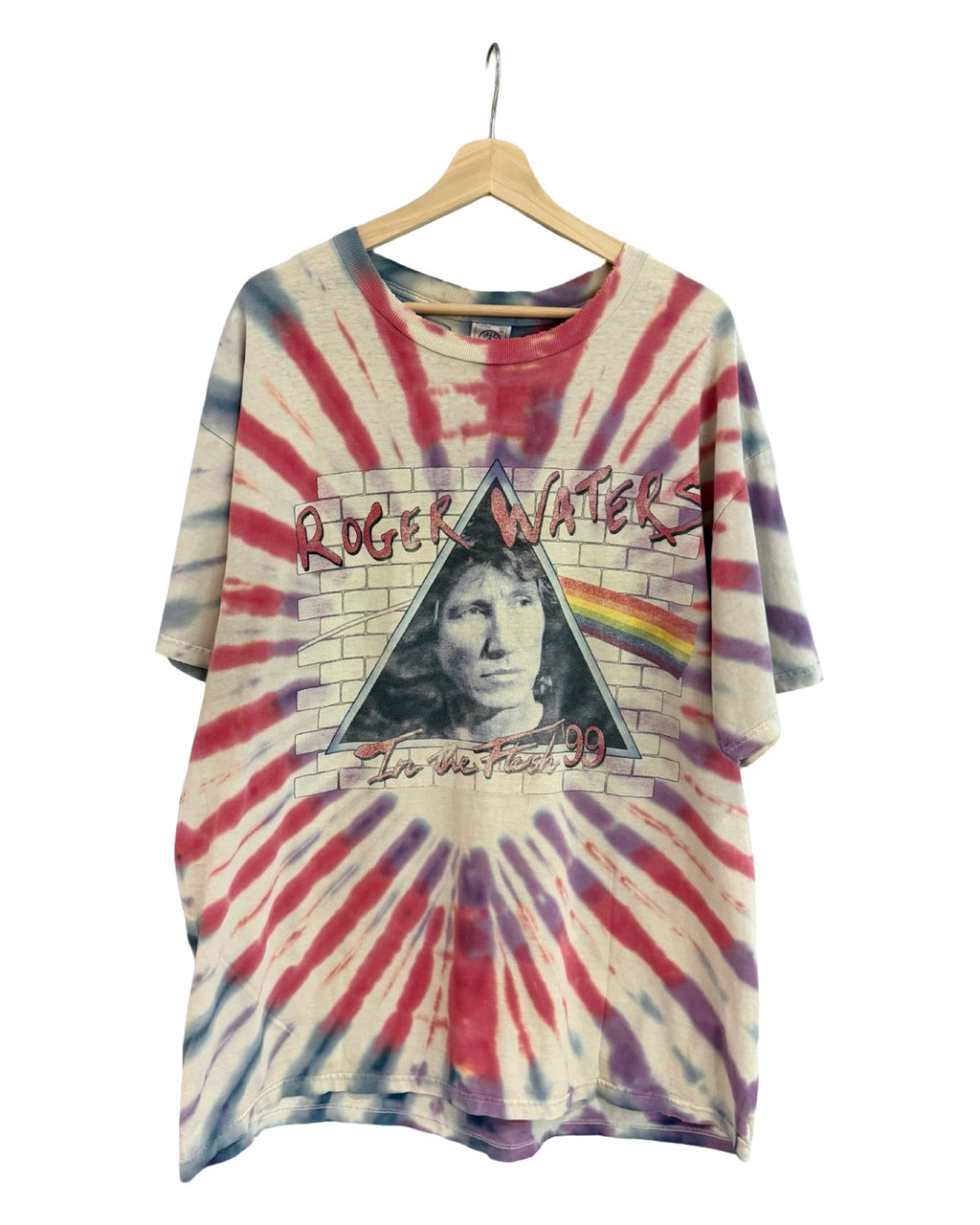 Vintage 1999 Pink Floyd Roger Waters Tie Dye Tour Tee KIF Vintage
