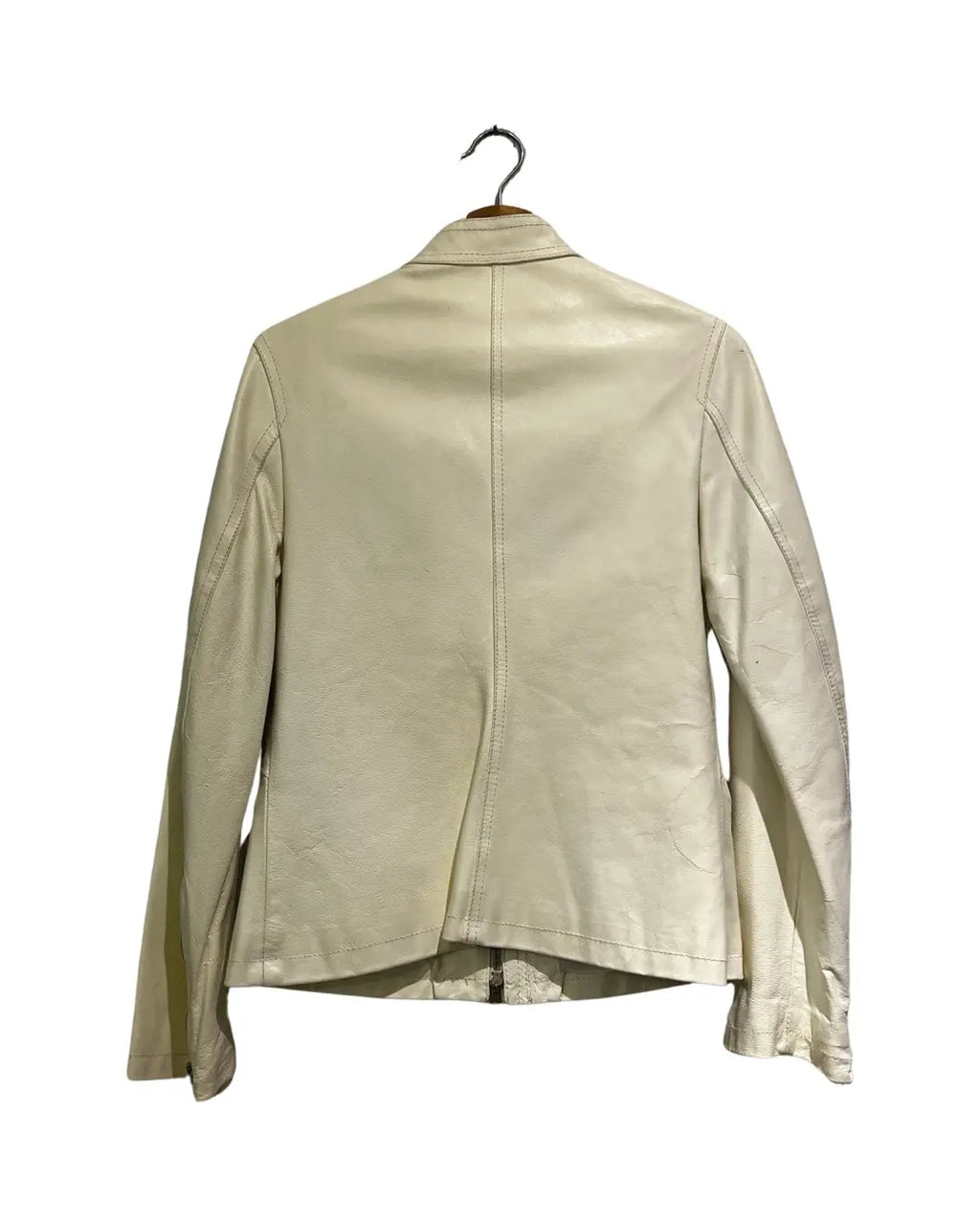 BJ 90s Specchio White Leather Jacket KIF Vintage