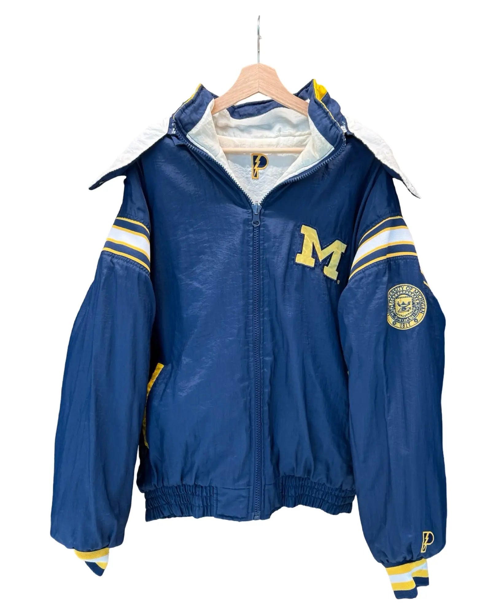 Vintage 90s Reversible Michigan University Pro Player Jacket KIF Vintage