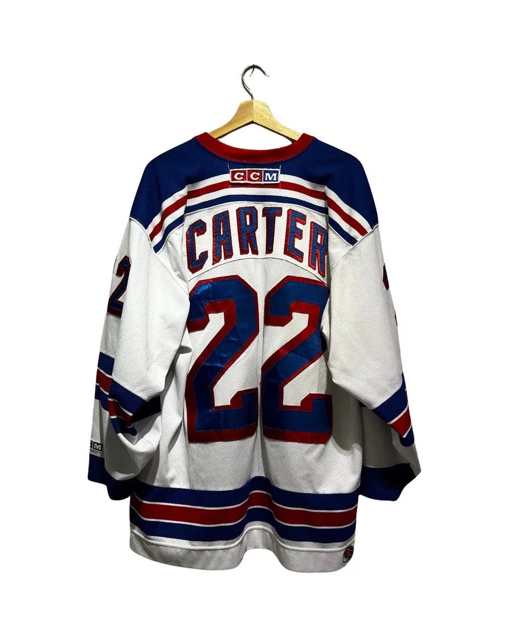 Vintage 90s New York Rangers CCM Anson Carter 20 Hockey Jersey KIF Vintage