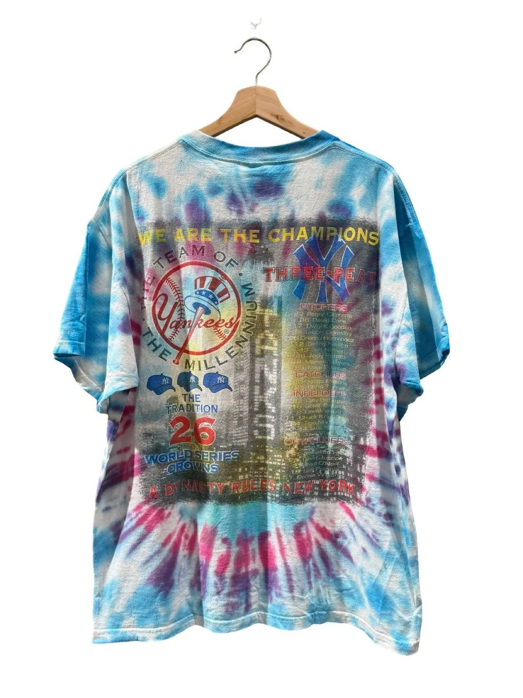 Vintage Rare 2000 New York Yankees World Series Tye Dye Tee KIF Vintage