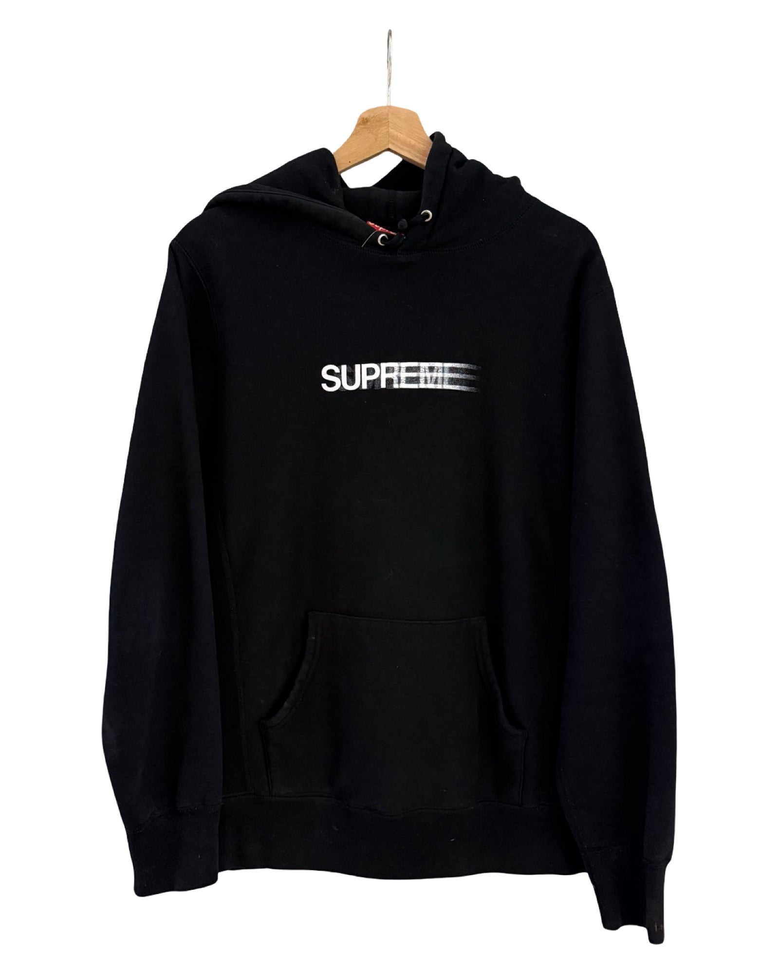2016 Supreme ブラック モーションロゴ フーディー