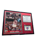 Vintage 1997 Michael Jordan Dream Team Framed Stats KIF Vintage