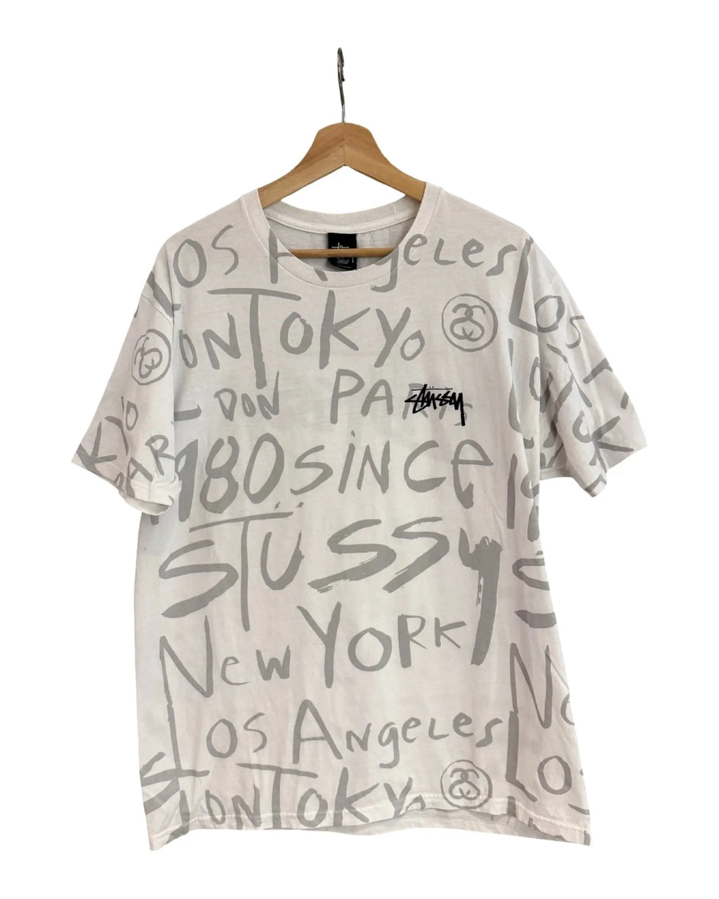 Vintage Stussy All Over Print Logo Tee KIF Vintage