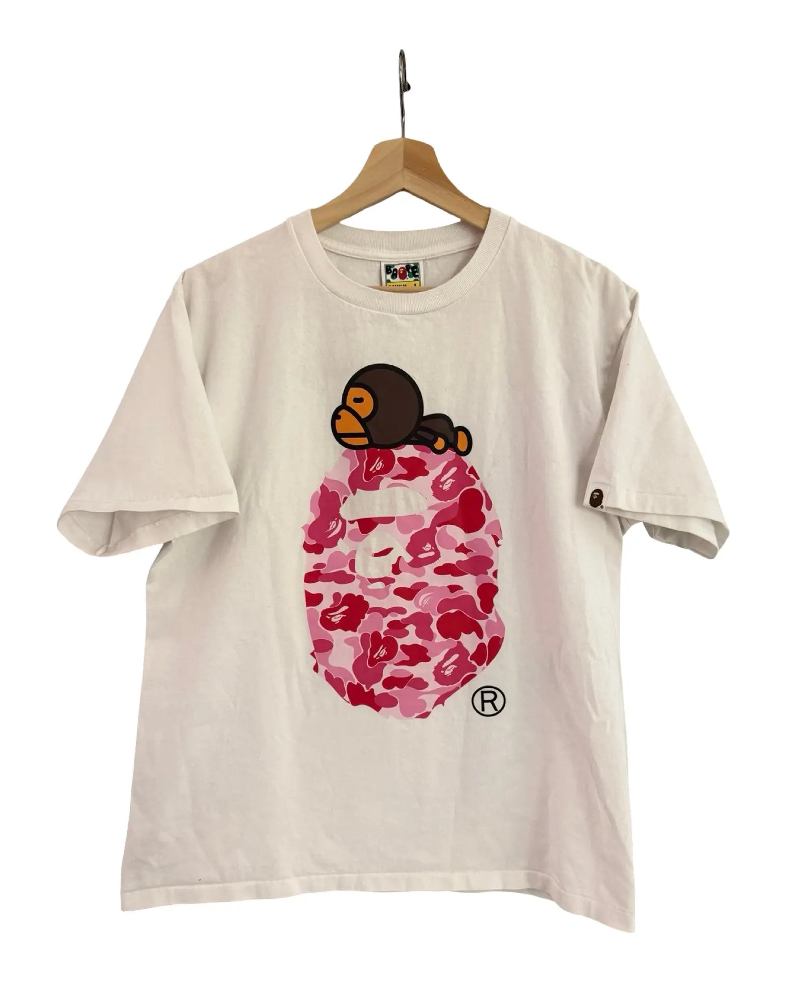 Vintage Bape Pink Camo Head Tee KIF Vintage