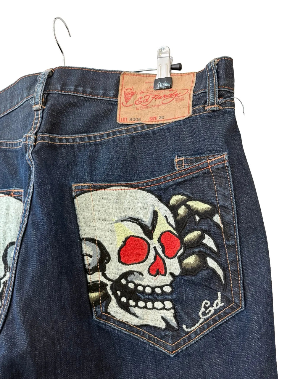 Vintage 36x32 Ed Hardy Baggy Embroidered Jeans KIF Vintage