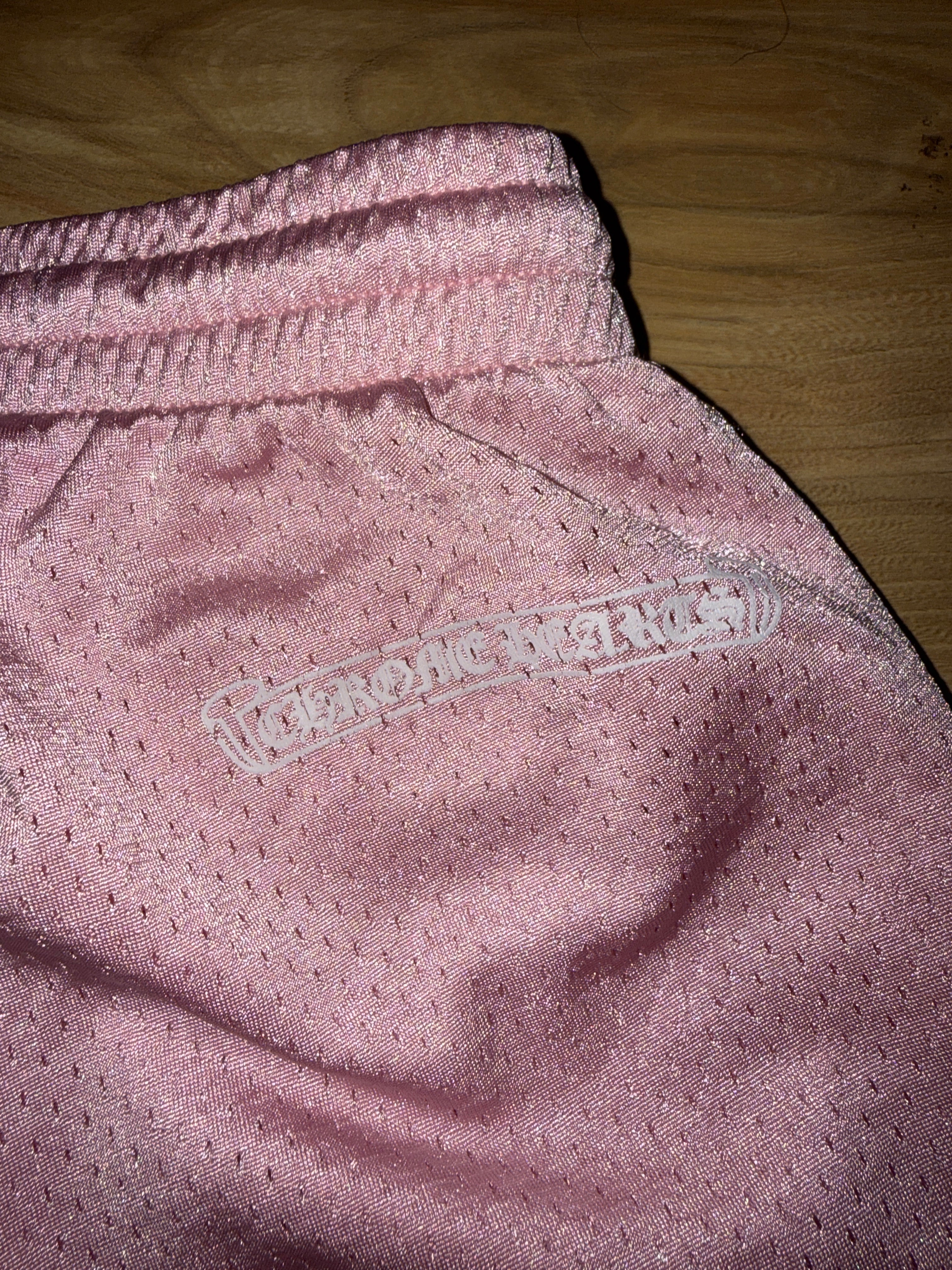 Chrome Hearts Love You Pink Mesh Shorts KIF Vintage