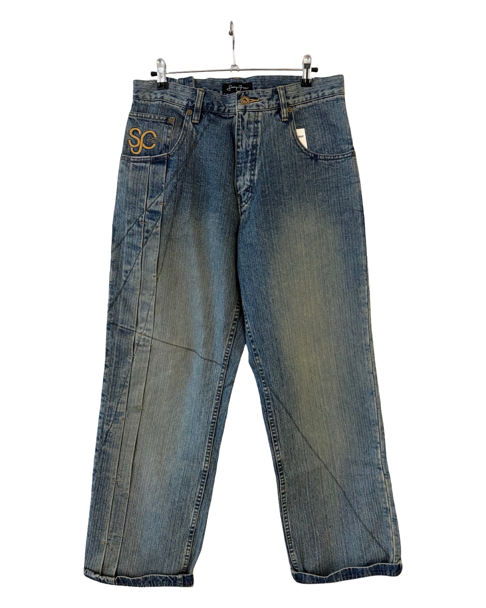 30 x 32 Vintage Sean John Striped Denim Jeans