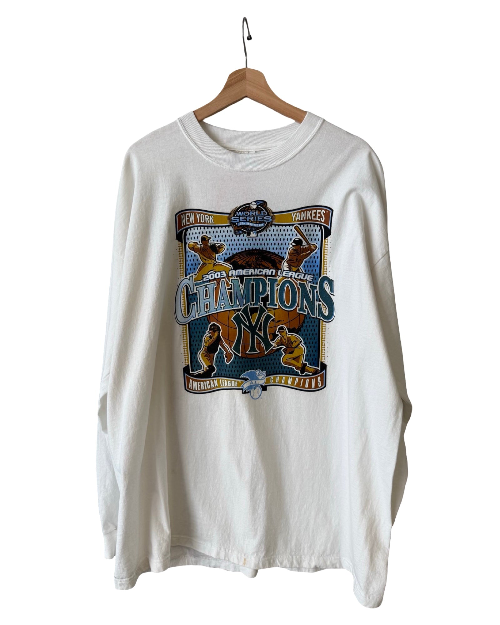 ビンテージ 2003 ニューヨークヤンキース チャンピオンズ 長袖Tシャツ