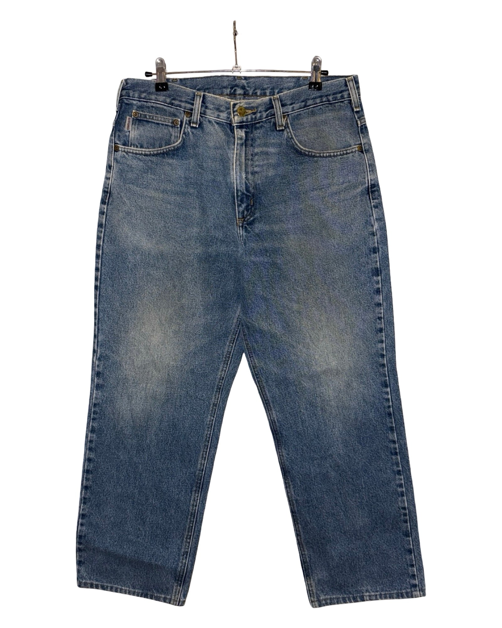 34 x 30 Pantalones vaqueros Carhartt Vintage de mezclilla azul