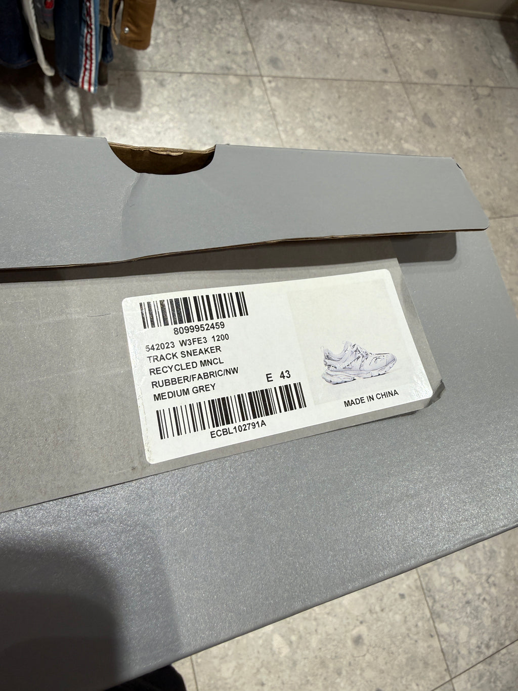 Balenciaga Medium Grey Track Runners Size 10 KIF Vintage