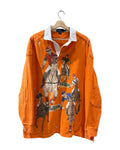 Vintage Polo Ralph Lauren Five Horsemen Orange L/S Rugby Shirt KIF Vintage