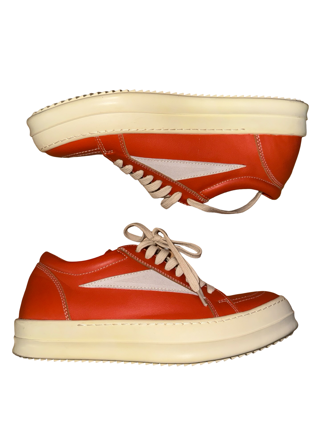 Size 7 / AW22 Rick Owens Suede Orange Strobe Vans KIF Vintage