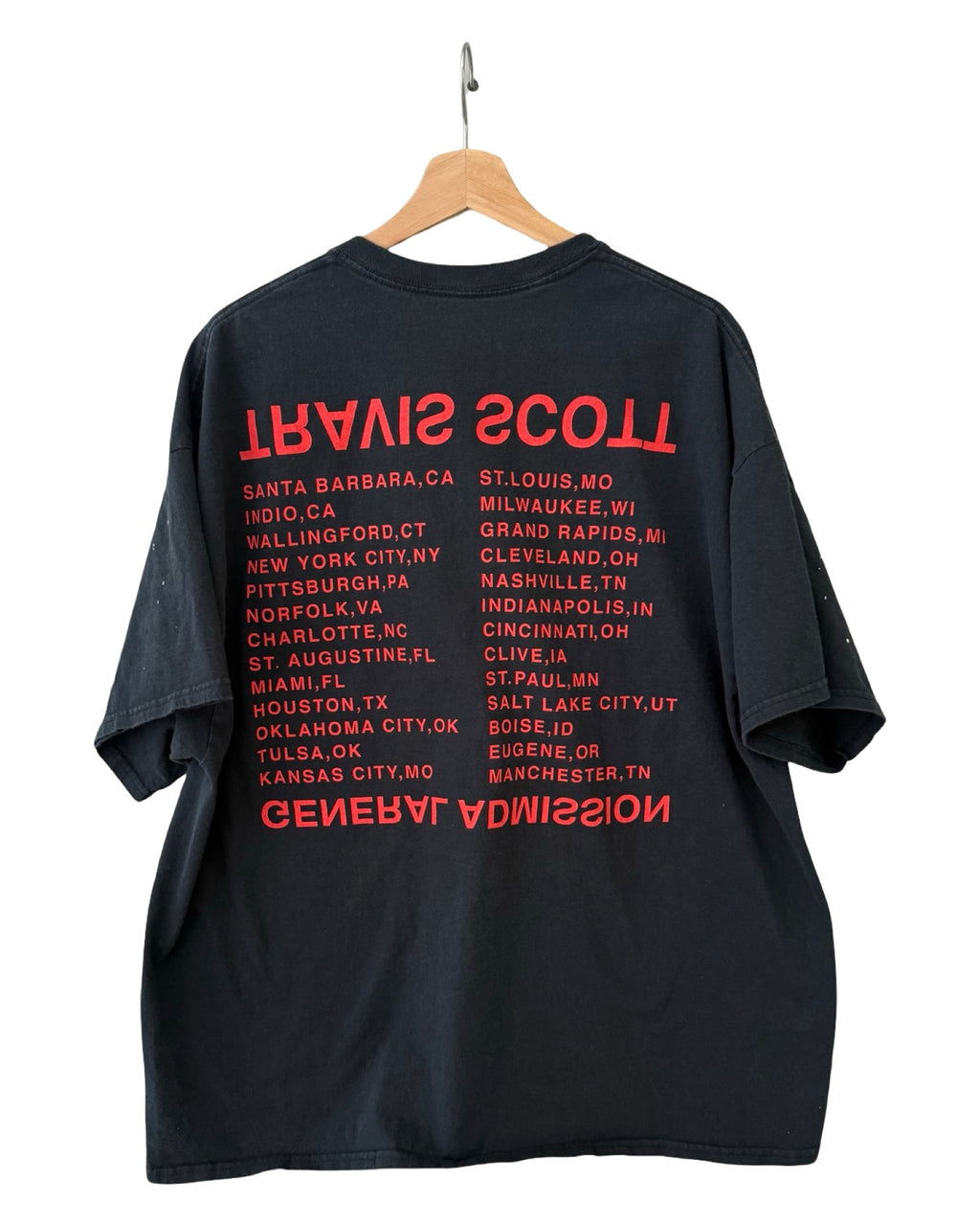 トラヴィス・スコット バーズアイビュー ツアー Tシャツ