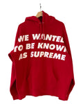 2020 Supreme We Wanted To Be Known As Hoodie