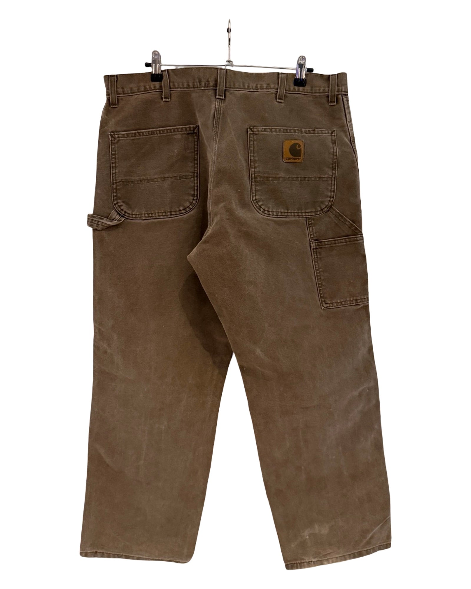 Pantalones Carhartt de carpintero marrones, vintage, 36 x 30