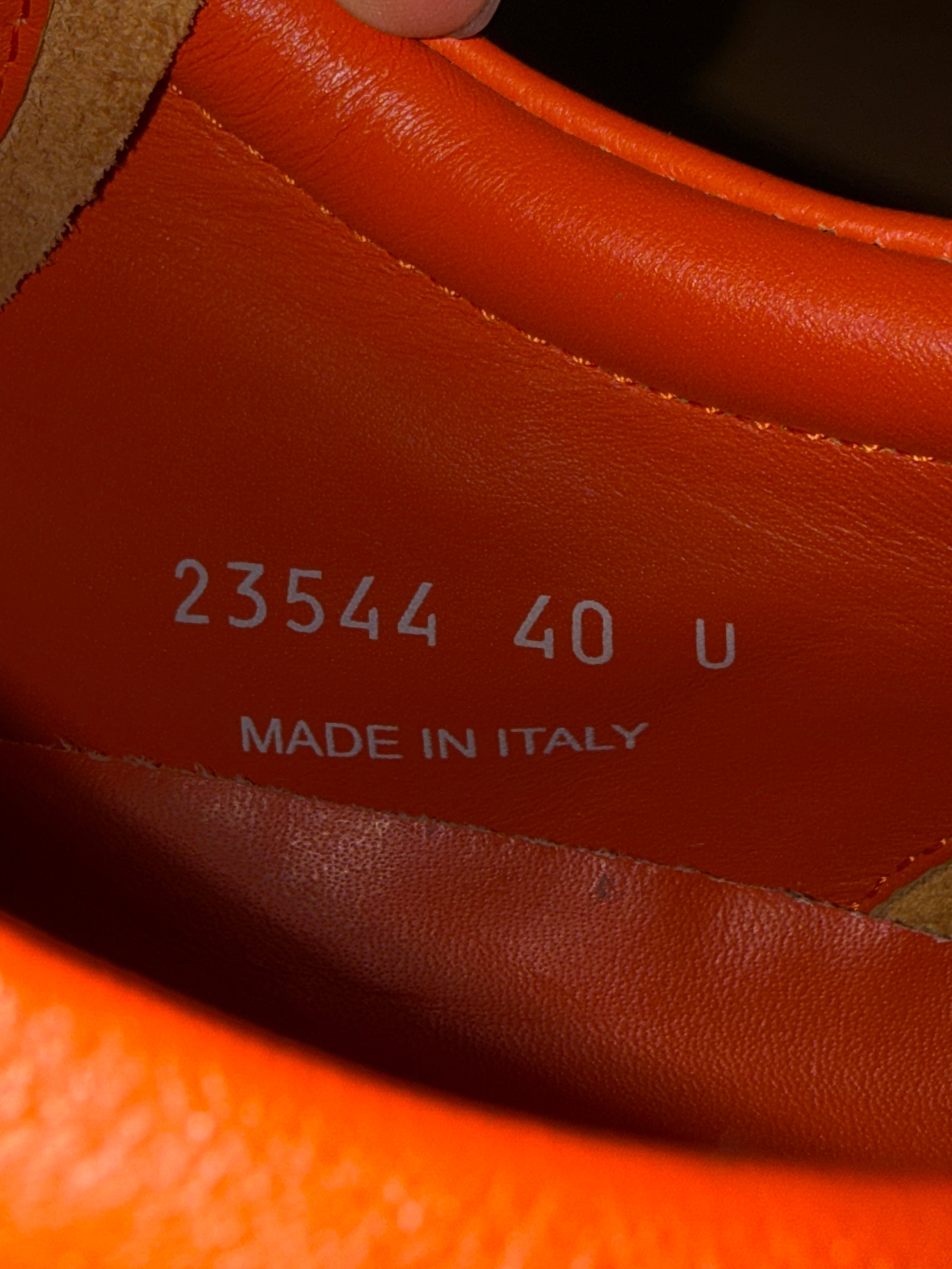 Size 7 / AW22 Rick Owens Suede Orange Strobe Vans KIF Vintage