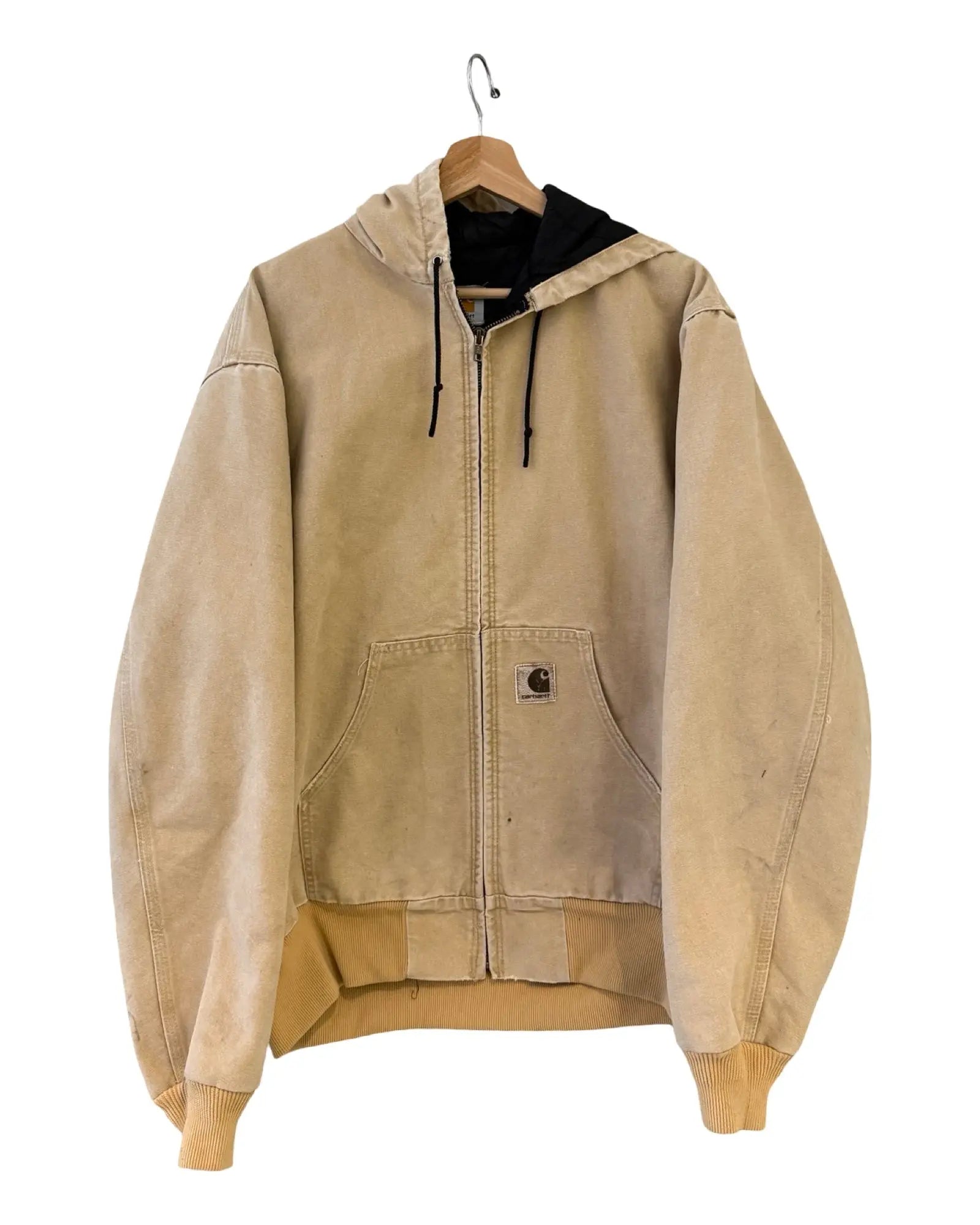 Vintage 90s Carhartt Faded Tan Hooded Jacket KIF Vintage