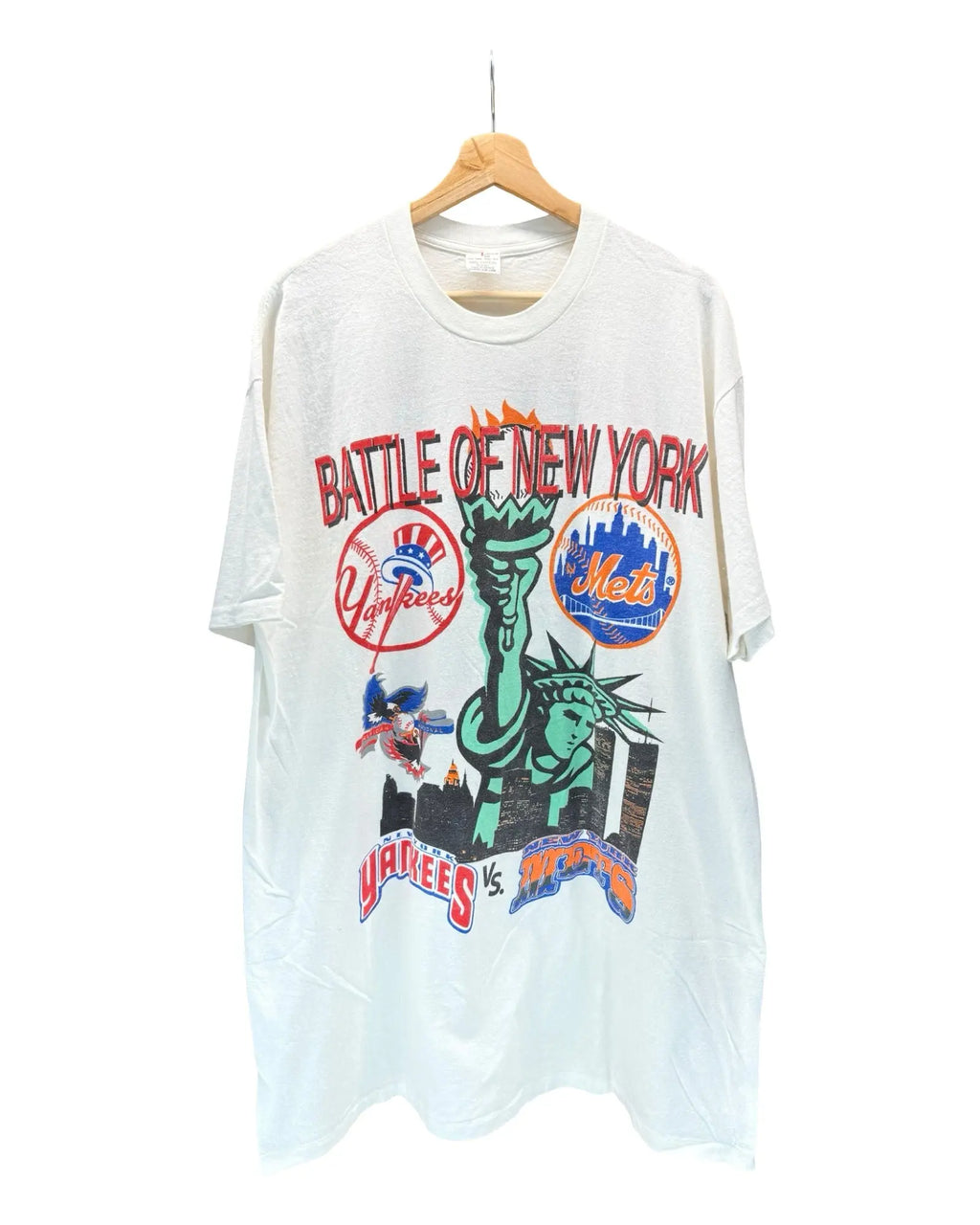 Vintage 1998 Rare Yankees vs Mets Battle for New York Tee KIF Vintage