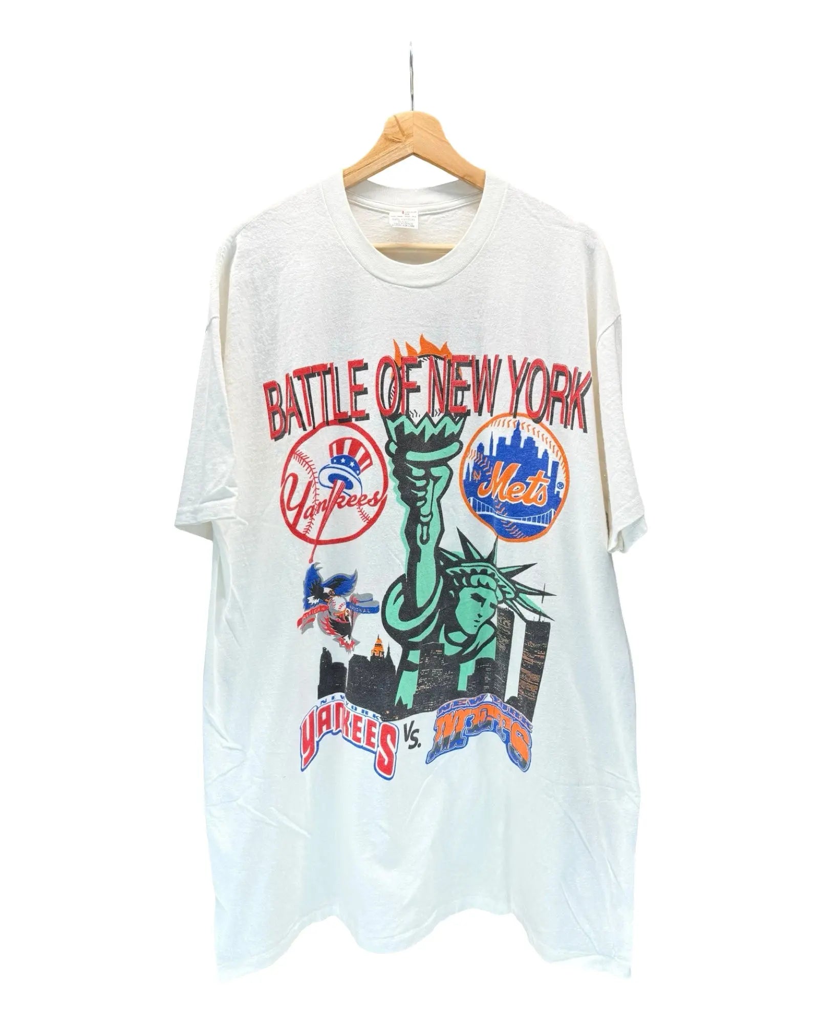 Vintage 1998 Rare Yankees vs Mets Battle for New York Tee KIF Vintage