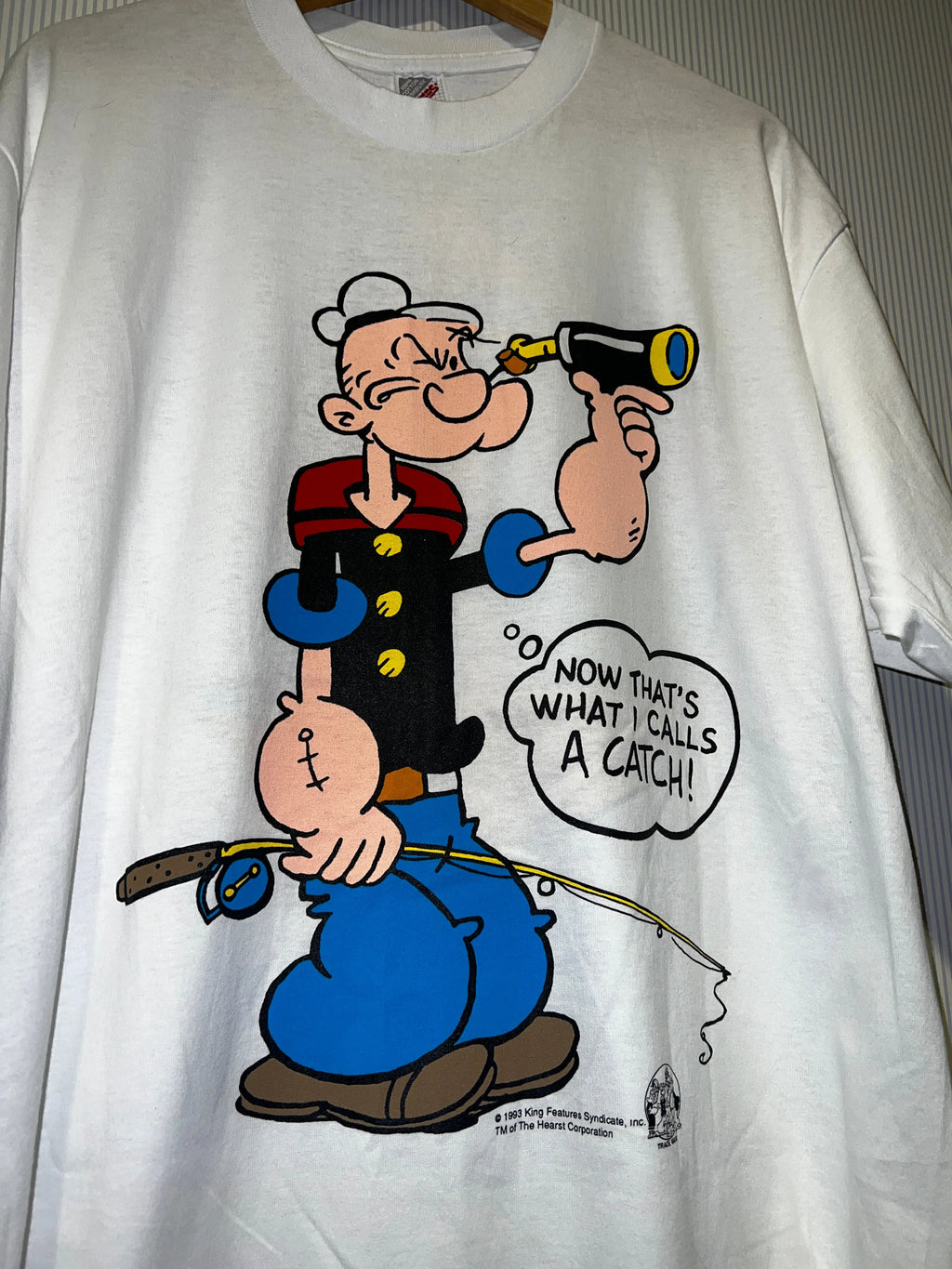 Vintage 1993 Popeye Catch Double Sided Tee KIF Vintage