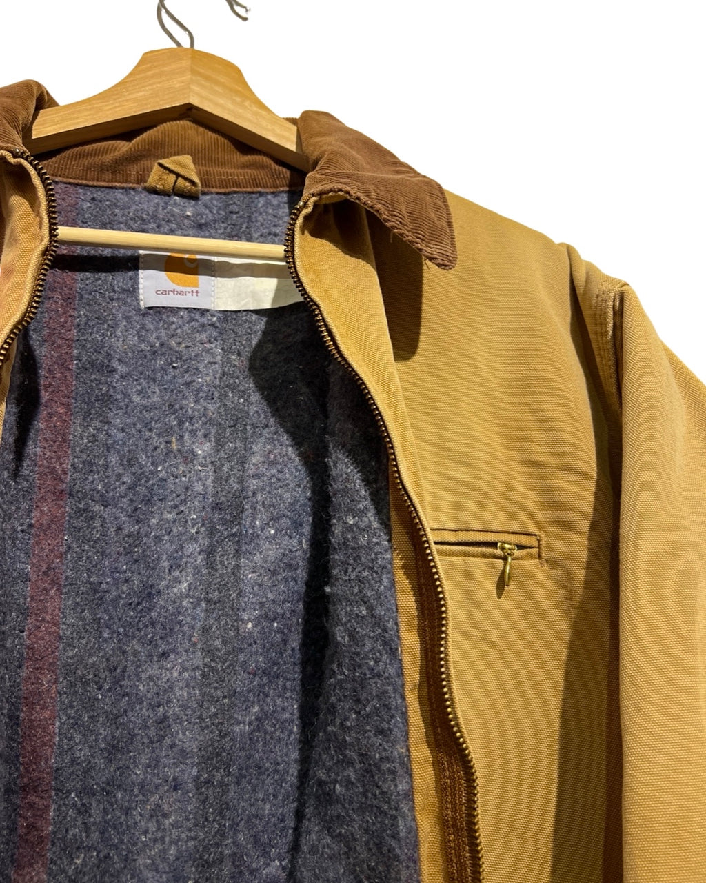 Vintage 90s Carhartt Detroit Tan Zip Up Jacket KIF Vintage