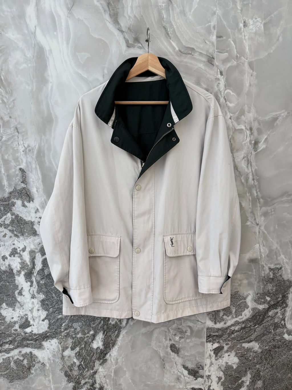 Vintage 90s YSL Yves Saint Laurent Reversible Windbreaker KIF Vintage