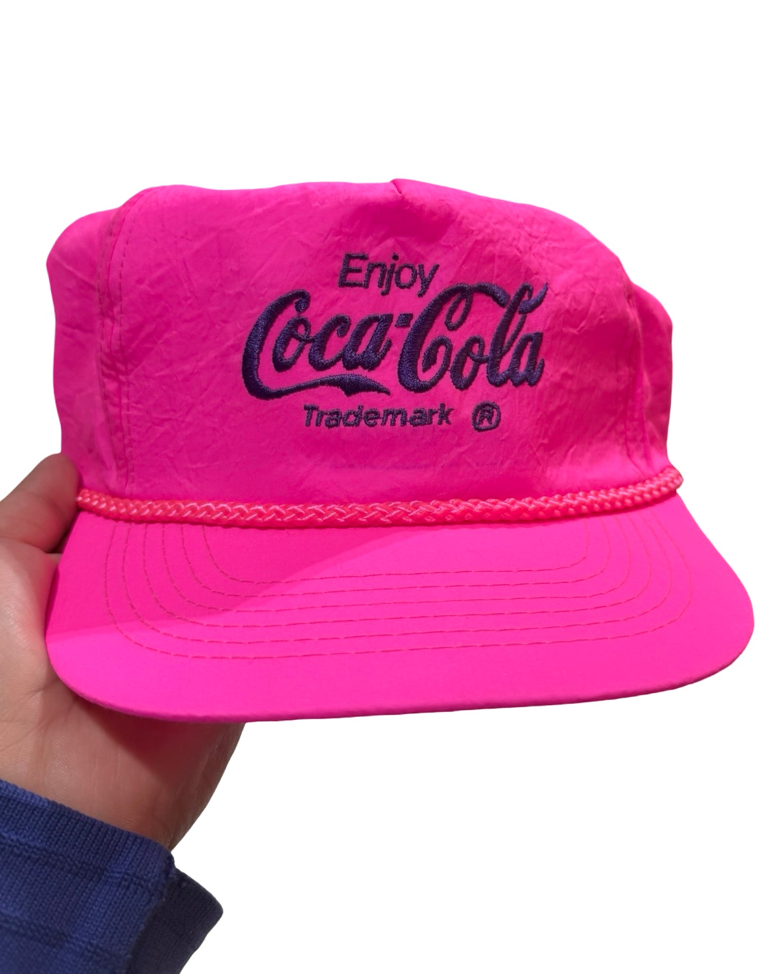 Vintage 80s Coca-Cola Pink Snapback Hat