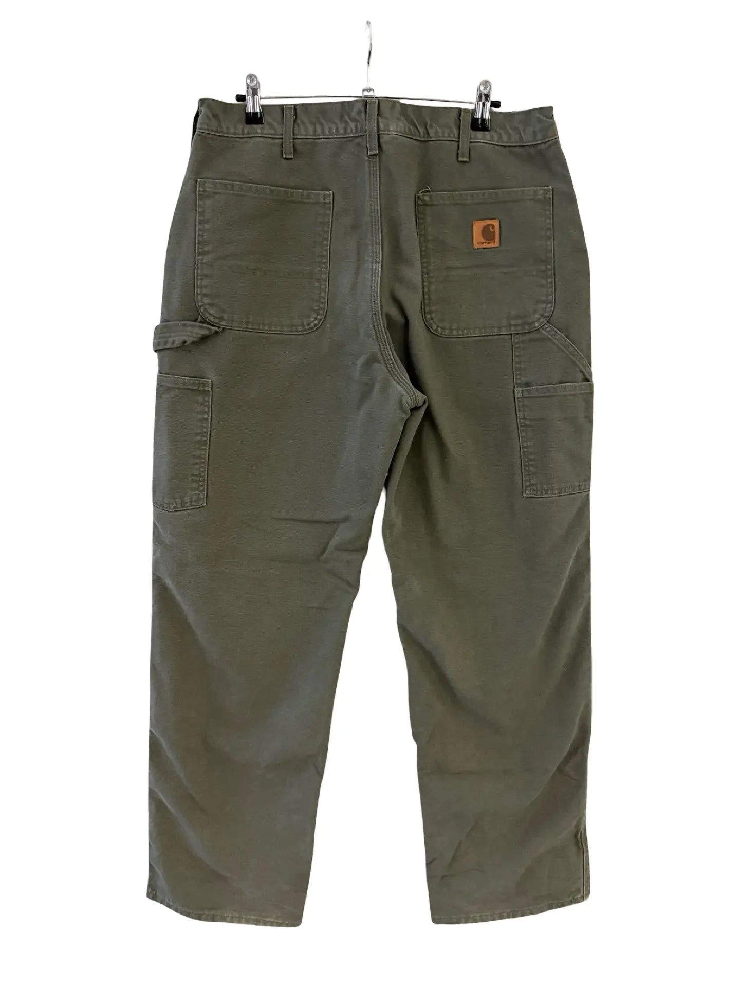 36 x 32 Vintage Carhartt Olive Flannel Lined Pants KIF Vintage