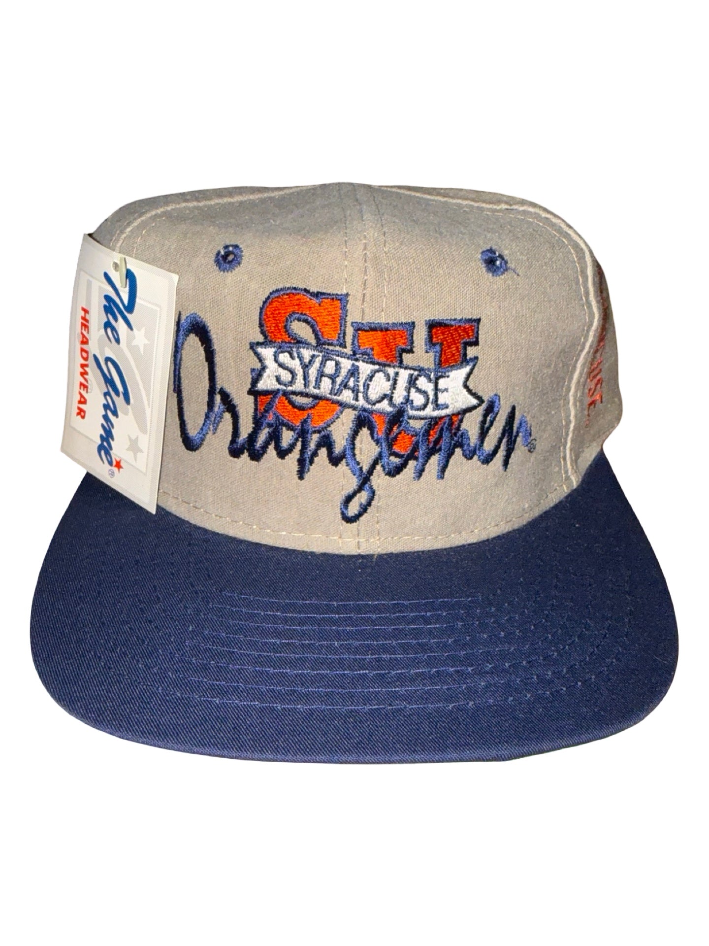 Vintage 90s Syracuse Orange Men Script The Game Snapback Hat KIF Vintage