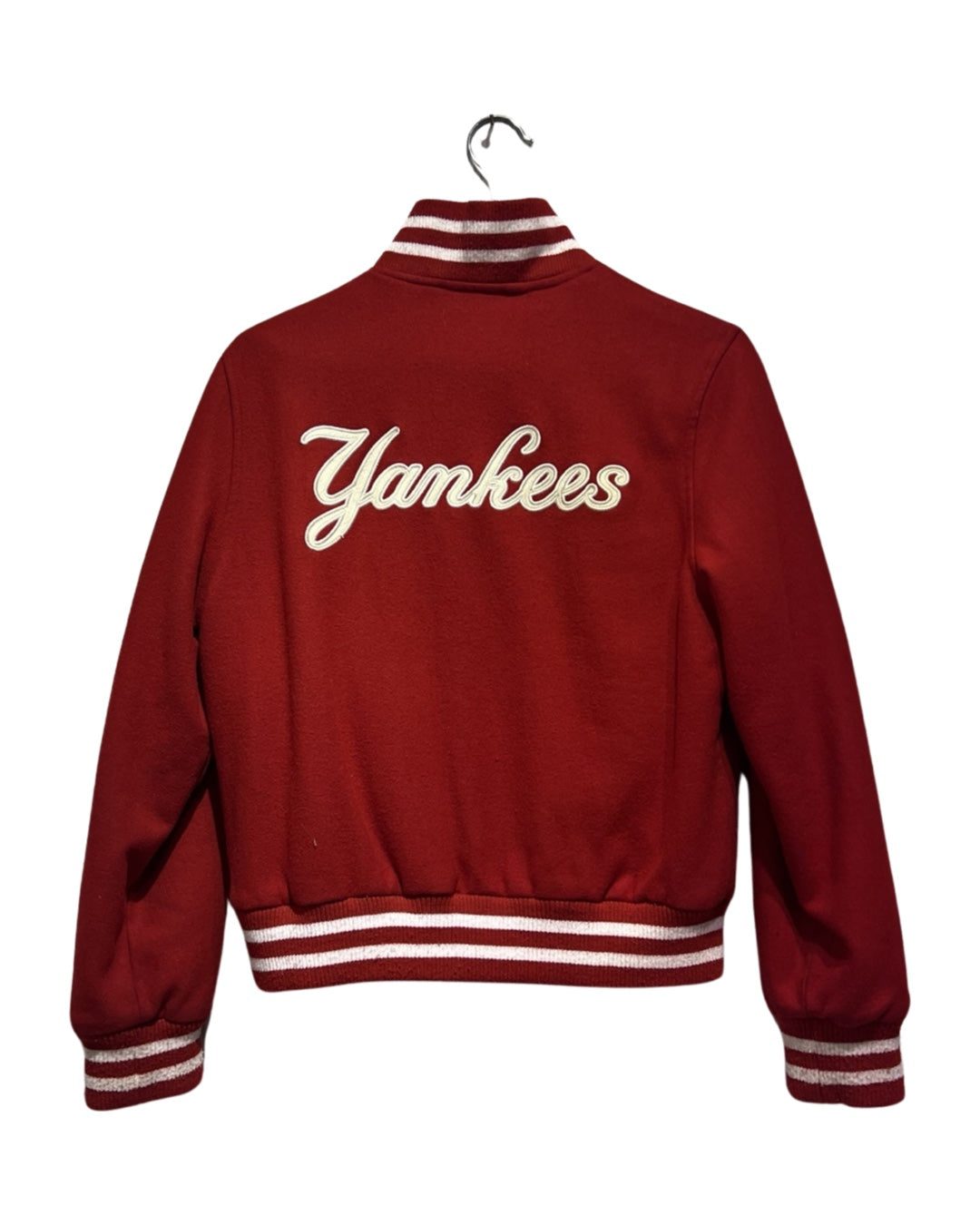 Vintage 90s New York Yankees Red Wool Varsity Jacket KIF Vintage