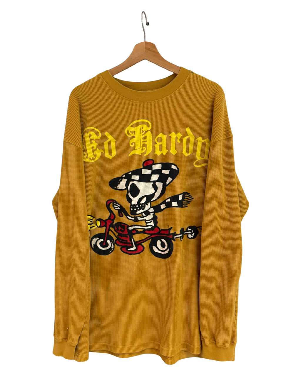 Vintage Y2K Ed Hardy Double Sided Yellow Thermal KIF Vintage