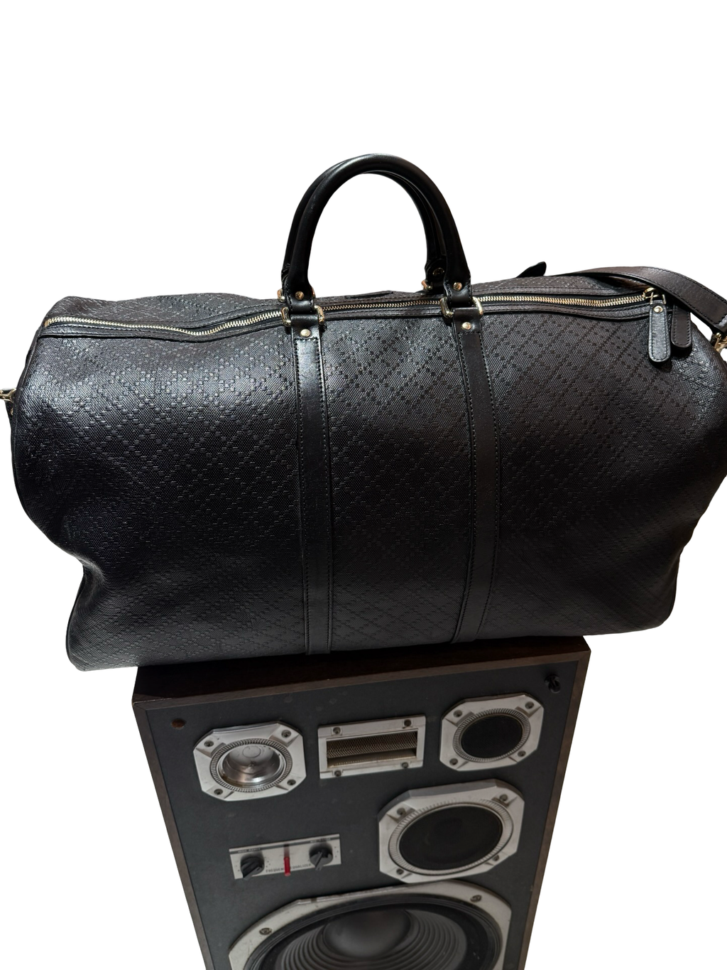 Gucci Diamante Calf Leather Duffle Bag KIF Vintage